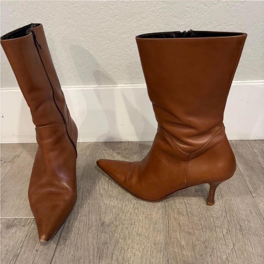 Vintage Charles David Brown Leather Women's Boots